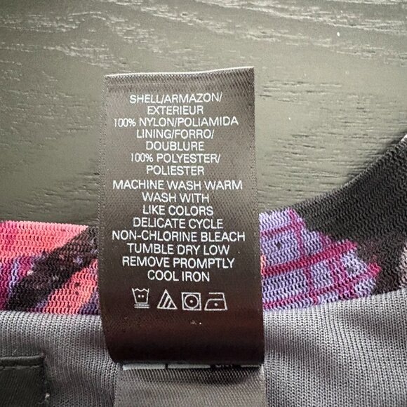 Axcess by Liz Claiborne Floral Abstract Print Short Sleeve Top Size Large EUC - Picture 8 of 11